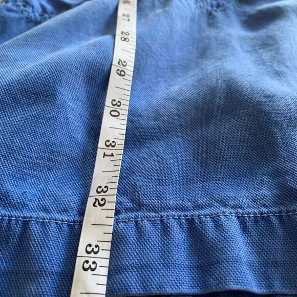 Reworked J Crew Blue Shirt Mini Dress Nirvana Band Patch Grunge Indie Size 4 - Picture 9 of 12